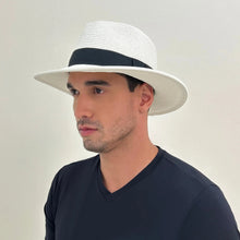 Charger l'image dans la galerie, Image 06: Uv Line Chapeau Panama Hat Shanghai Imp Uni White Black Upf50+