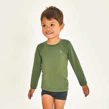 Charger l'image dans la galerie, Model Front: Uv Line T-Shirt Longsleeve Baby Green Militar Upf50+