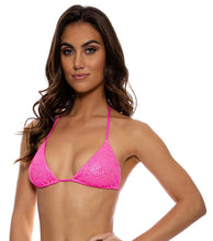 Charger l'image dans la galerie, Image 02: Luli Fama Haut Top Wavy Ruched Bella Metallic Hot Pink