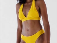 Charger et lire la vidéo dans la visionneuse de la Galerie, Video: Rio De Sol Haut Top Sunflower Halter-Cos