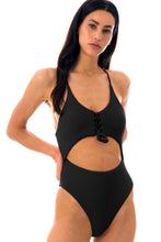 Charger l'image dans la galerie, Gallery: Rio De Sol Une Pièce Dots-Black Ivy Strap