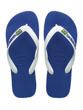 Charger l'image dans la galerie, Model Front: Havaianas Tongs Brasil Logo Marine Blue
