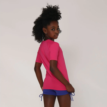 Charger l'image dans la galerie, Model Back: Uv Line T-Shirt Camiseta Kids Uvpro Mc Pink Upf50+
