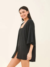 Charger l'image dans la galerie, Image 03: Uv Line Robe De Plage Kimono Color Black Upf50+

