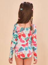 Charger l'image dans la galerie, Model Back: Uv Line Une Pièce Fille Swimsuit Girl Borboletinha Upf50+
