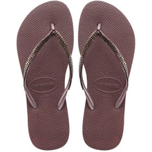 Charger l'image dans la galerie, Product Front: Havaianas Tongs Slim Metal Mesh Grape Wine
