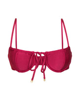 Charger l'image dans la galerie, Product Front: Rio De Sol Haut Top Shimmer-Desejo Balconet-Tie
