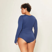 Charger l'image dans la galerie, Image 08: Uv Line Une Pièce Swimsuit Macae Navy Blue Upf50+
