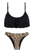 Charger l'image dans la galerie, Product Front: Rio De Sol Ensemble Leopardo Black Babado
