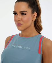 Charger l'image dans la galerie, Image 02: Alto Giro Fitness Haut Regata Eco Skin Fit Recortes E Regulagem Cinza Lead
