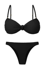 Charger l'image dans la galerie, Product Front: Rio De Sol Ensemble Set Bora-Black Bandeau-Joy Leblon
