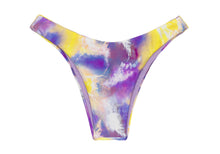 Charger l'image dans la galerie, Product Front: Rio De Sol Bas Bottom Tiedye-Purple High-Leg
