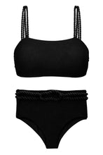 Charger l'image dans la galerie, Product Front: Rio De Sol Ensemble Set St-Tpz-Black Reto Hotpant-High
