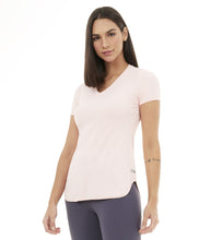 Charger l'image dans la galerie, Image 02: Alto Giro Fitness Haut T-Shirt Skin Fit Alongada Gola V Rosa Respire

