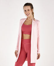 Charger l&#39;image dans la galerie, Model Front: Alto Giro Fitness Haut Cardigan Rib Santorini Rosa Respire
