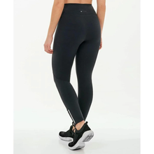 Charger l&#39;image dans la galerie, Model Back: Alto Giro Fitness Bas Legging Supplex Ziper Barra Preto
