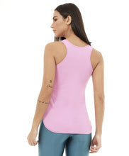 Charger l&#39;image dans la galerie, Model Back: Alto Giro Fitness Haut Regata Skin Fit Alongada Rosa Happiness

