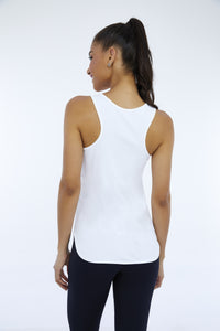 Model Back: Alto Giro Fitness Haut Regata Skin Fit Inspiracional Branco Optico