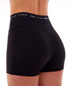 Image 02: Alto Giro Fitness Bas Shorts Tecnospan 2 Em 1 Preto