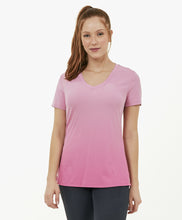 Charger l&#39;image dans la galerie, Model Front: Alto Giro Fitness Haut T-Shirt Skin Fit Degrade Rosa Mauve
