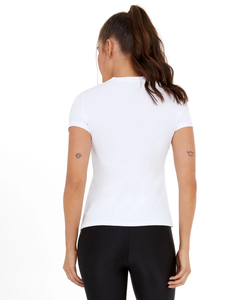 Model Back: Alto Giro Fitness Haut T-Shirt Skin Fit Make It Fun Branco Optico