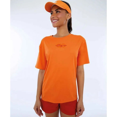 Model Front: Alto Giro Fitness Haut T-Shirt Skin Fit Make It Fun Laranja Gym