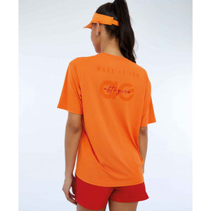 Model Back: Alto Giro Fitness Haut T-Shirt Skin Fit Make It Fun Laranja Gym