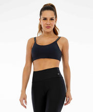 Charger l&#39;image dans la galerie, Model Front: Alto Giro Fitness Haut Top Bodytex Alcas Personalizadas Preto
