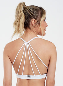 Model Back: Alto Giro Fitness Haut Top Up Co2 Rolete Frente E Costas Branco