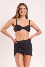 Charger l&#39;image dans la galerie, Black Mini Skirt Ruched
