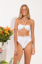 Charger l&#39;image dans la galerie, Bottom Shimmer-White Belted-High-Waist
