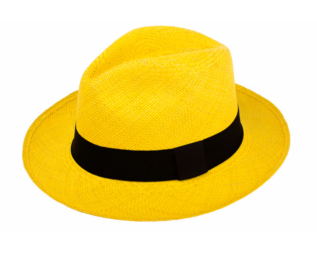 Product Front: De Punta En Blanco Chapeau Panama Panama Yellow