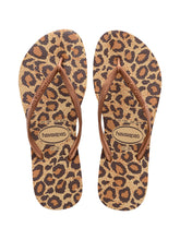 Charger l&#39;image dans la galerie, Product Front: Havaianas Tongs Slim Animals Beige
