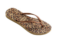 Charger l&#39;image dans la galerie, Model Front: Havaianas Tongs Slim Animals Beige
