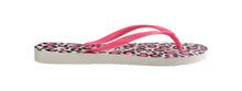 Charger l&#39;image dans la galerie, Model Back: Havaianas Tongs Slim Animals White/Rose
