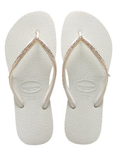 Charger l&#39;image dans la galerie, Product Front: Havaianas Tongs Slim Crystal Mesh Sw White
