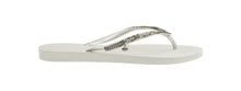 Charger l&#39;image dans la galerie, Model Back: Havaianas Tongs Slim Crystal Mesh Sw White
