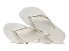 Charger l&#39;image dans la galerie, Product Back: Havaianas Tongs Slim Crystal Mesh Sw White
