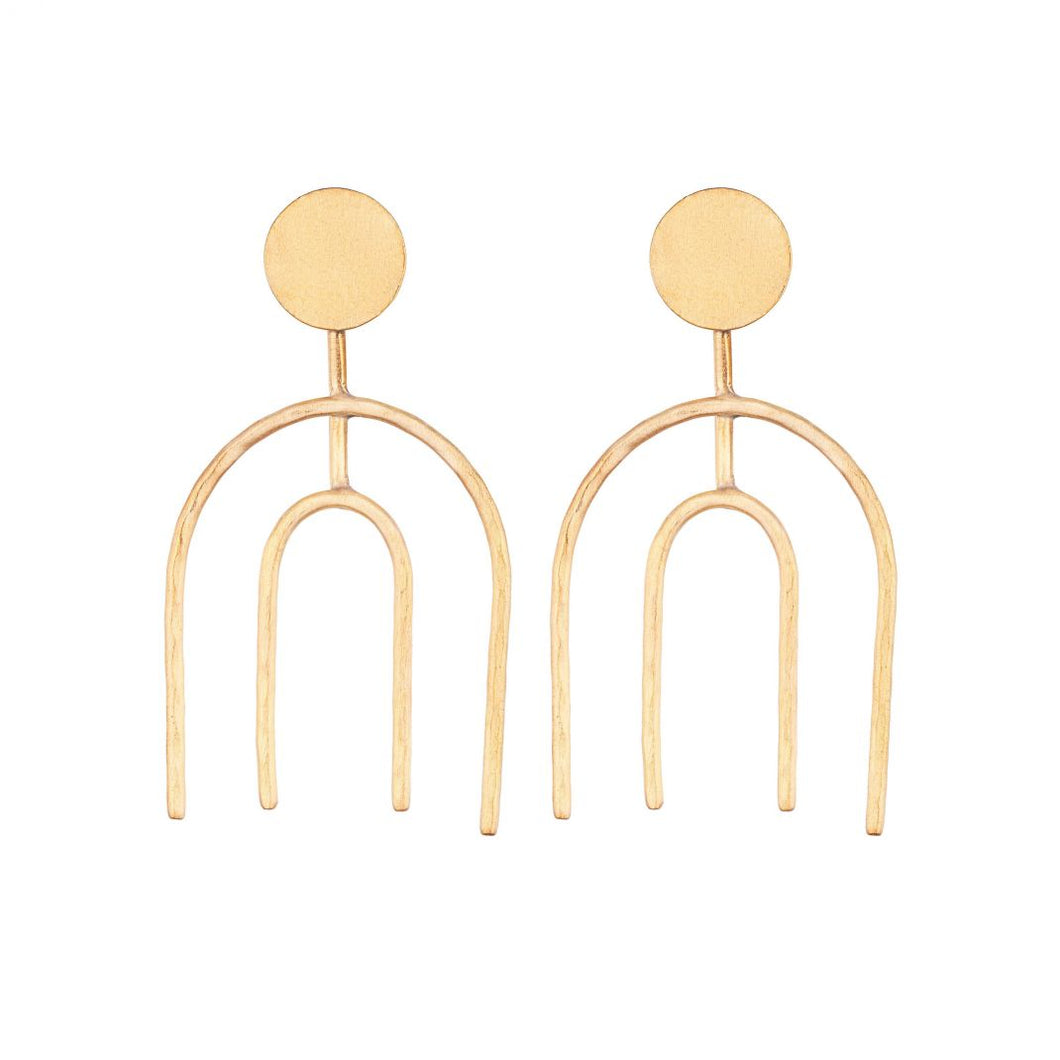 Product Front: Hipanema Boucles D'oreille Earrings Kaldera Gold Hipenema
