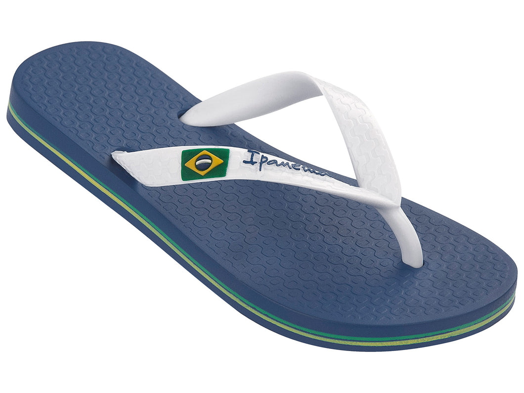 Model Front: Ipanema Tongs Ipanema Classica Brasil Ii Kids Blue/White