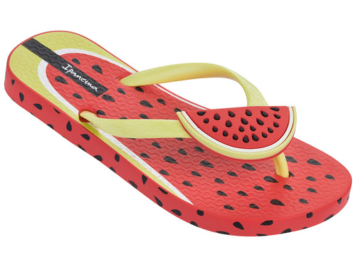 Model Front: Ipanema Tongs Ipanema Tutti Frutti Kids Red/Neon Green
