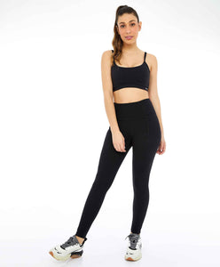 Legging Unique Recortes Preto
