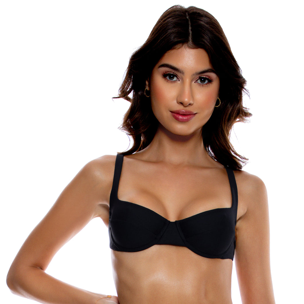 Gallery: Luli Fama Haut Top Wide Strap Black