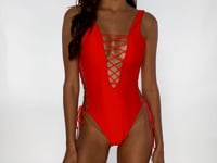 Charger et lire la vidéo dans la visionneuse de la Galerie, Bodysuit Hot Tropics Red
