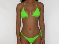 Charger et lire la vidéo dans la visionneuse de la Galerie, Video: Luli Fama Haut Top Wavy Ruched Que Sera Sera Neon Lime

