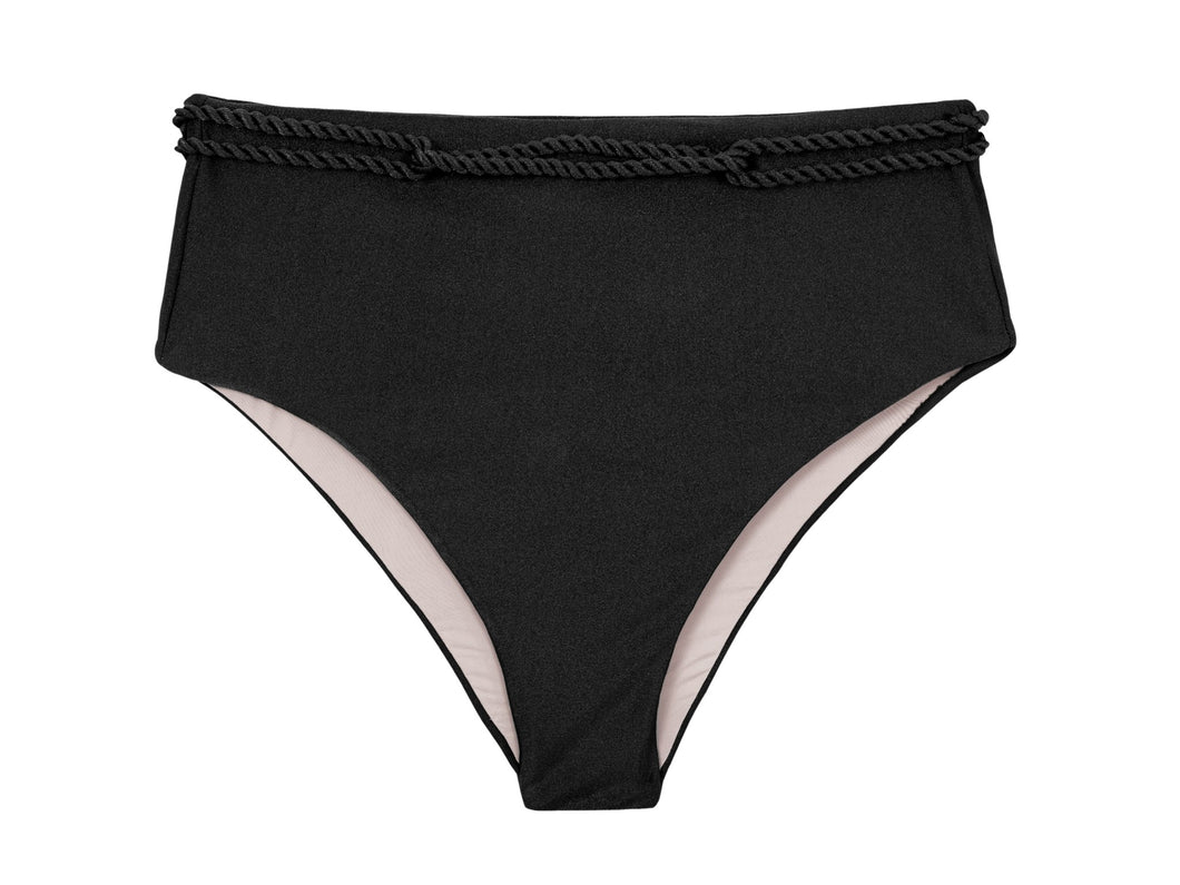 Product Front: Rio De Sol Bas Bottom Shimmer-Black Hotpants