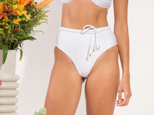 Charger l&#39;image dans la galerie, Image 13: Rio De Sol Bas Bottom Shimmer-White Belted-High-Waist
