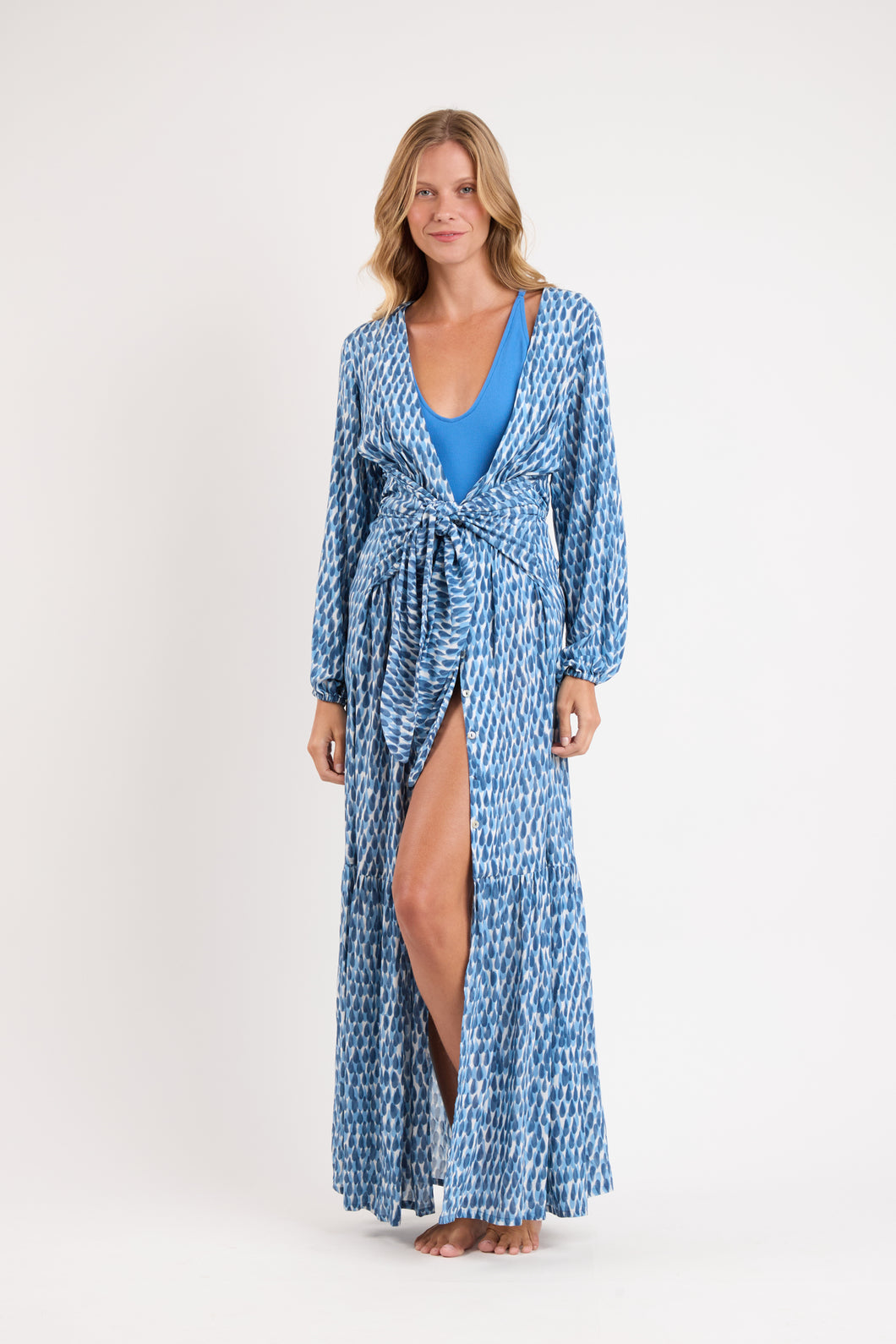 Model Front: Rio De Sol Vêtement De Plage Chuva Long Dress Verona