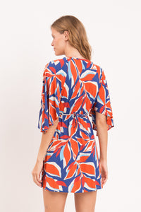 Model Back: Rio De Sol Vêtement De Plage Leaves Mini Dress