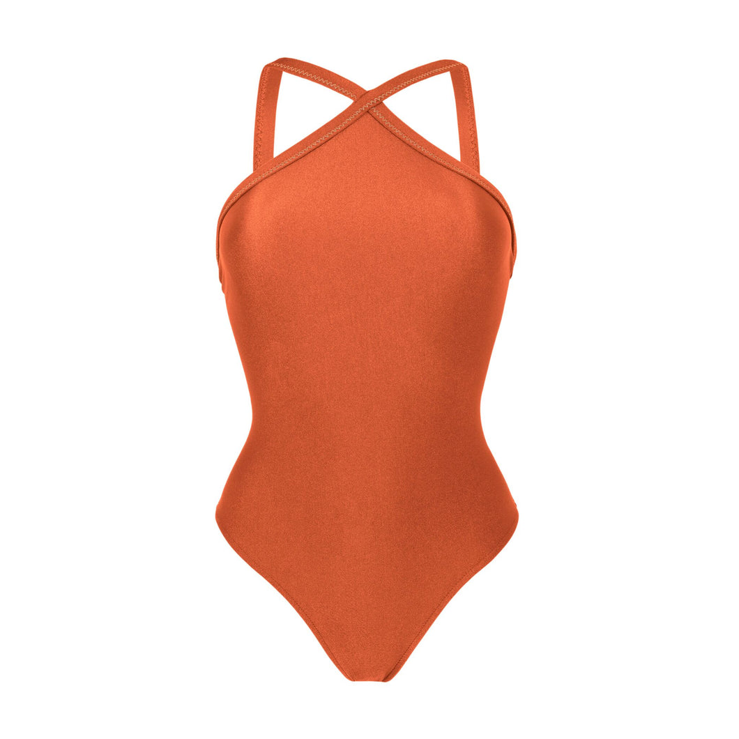 Product Front: Rio De Sol Une Pièce Paprica High-Neck